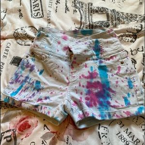 Paint splattered shorts